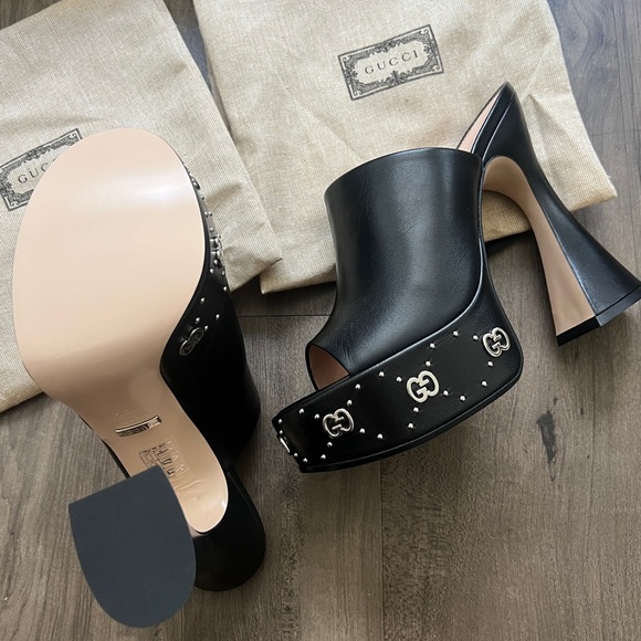 Authentic Brand New Gucci Studded Platform Sandals size 38.5 - Picture 7 of 14